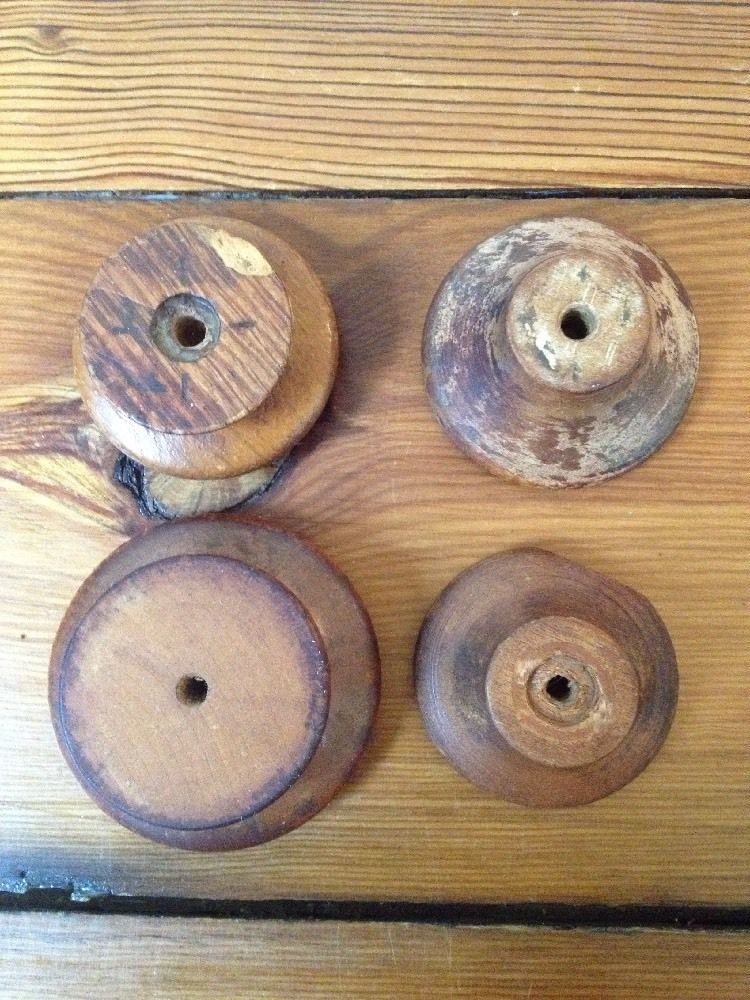 Mixed Lot 13 Vintage Antique Victorian Solid Walnut Wood Drawer Pulls Knobs