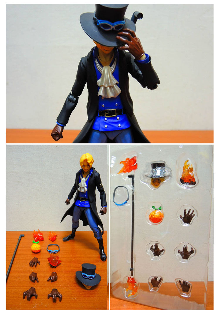 7'' Anime Figma One Piece Variable movable Sabo Action Figure Toy Figurine