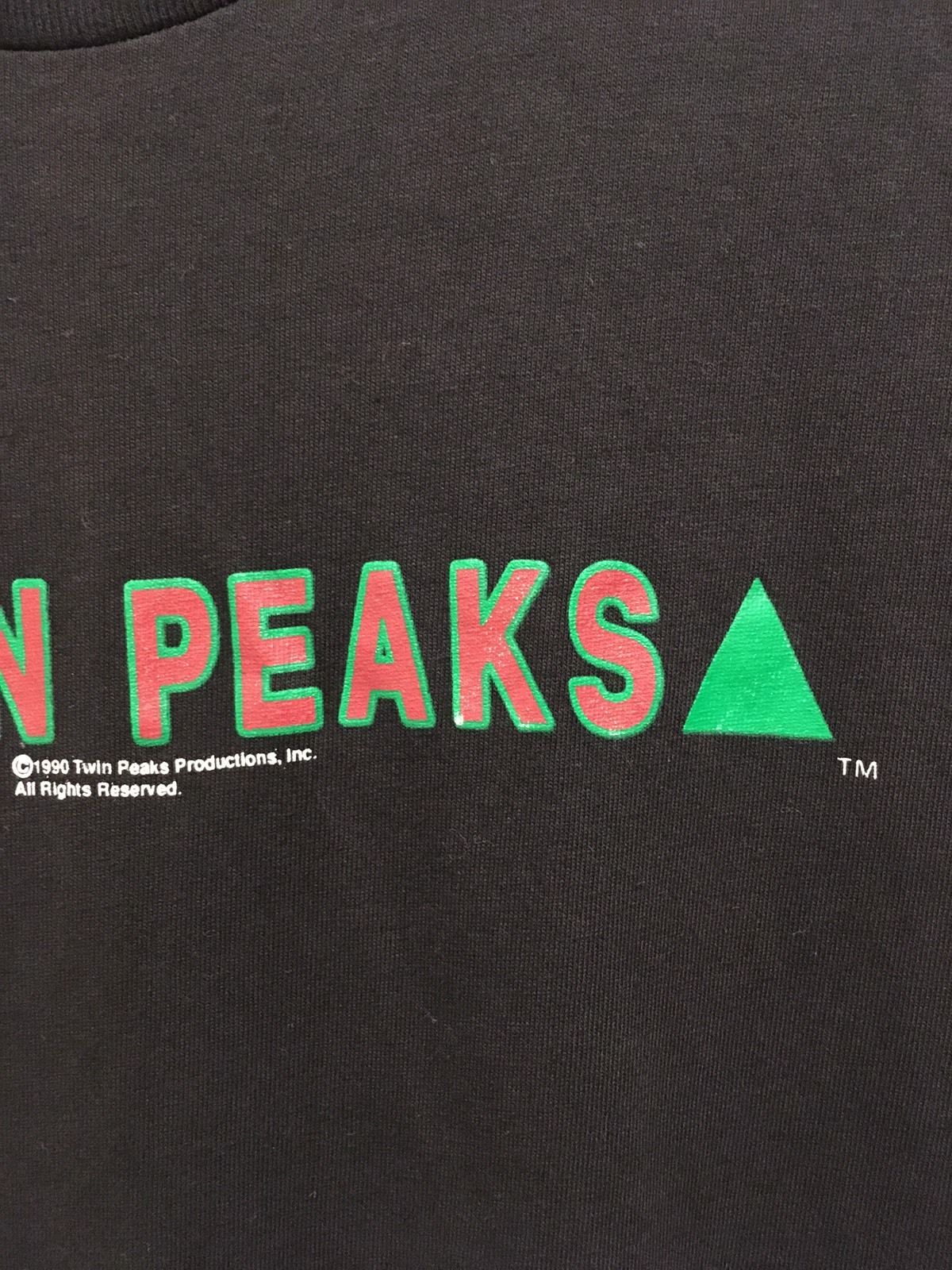 New Authentic Rare Vintage Twin Peaks 1990 TV Show Logo Black T-Shirt XL (46-48)