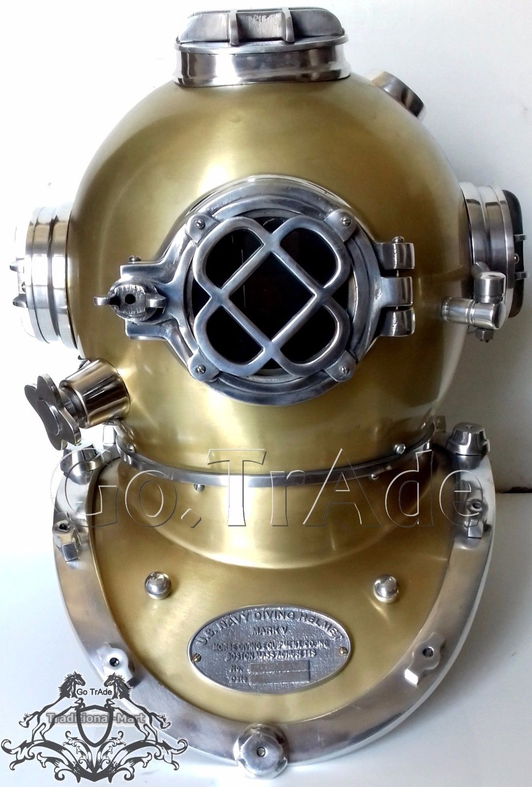 Vintage Antique Morse U.S Navy Diving Divers Helmet Solid Steel & Aluminium Gift