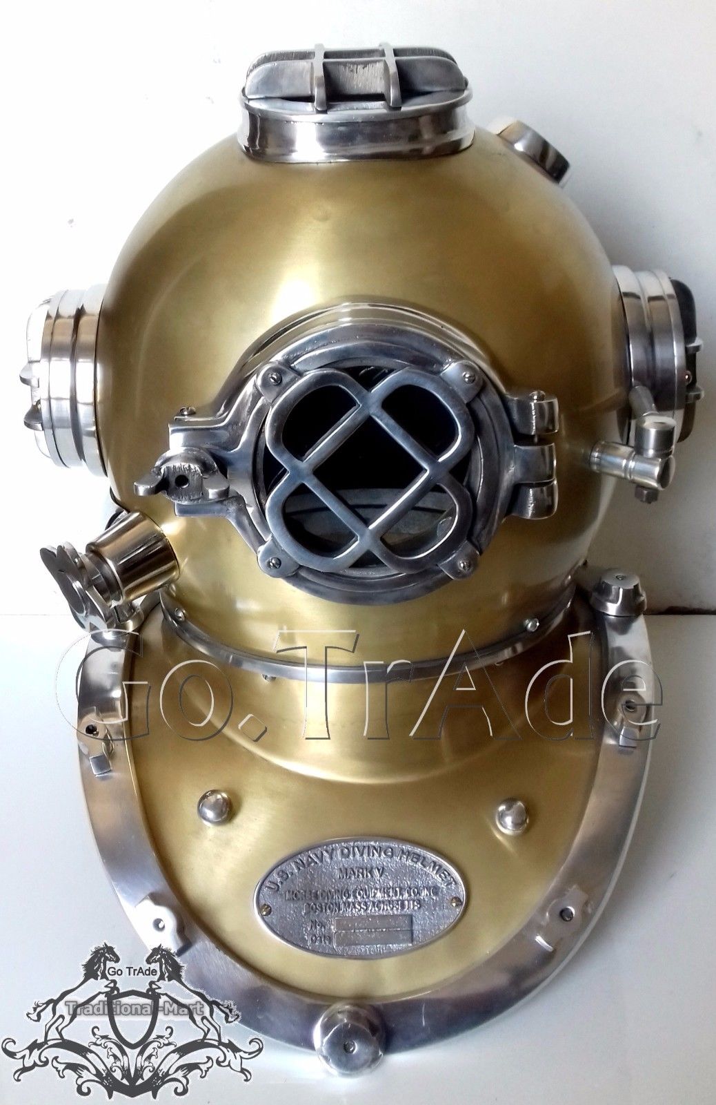 Vintage Antique Morse U.S Navy Diving Divers Helmet Solid Steel & Aluminium Gift