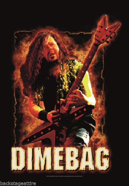 Dimebag Darrell on Fire! Pantera Textile Fabric Cloth Poster Flag Banner New!