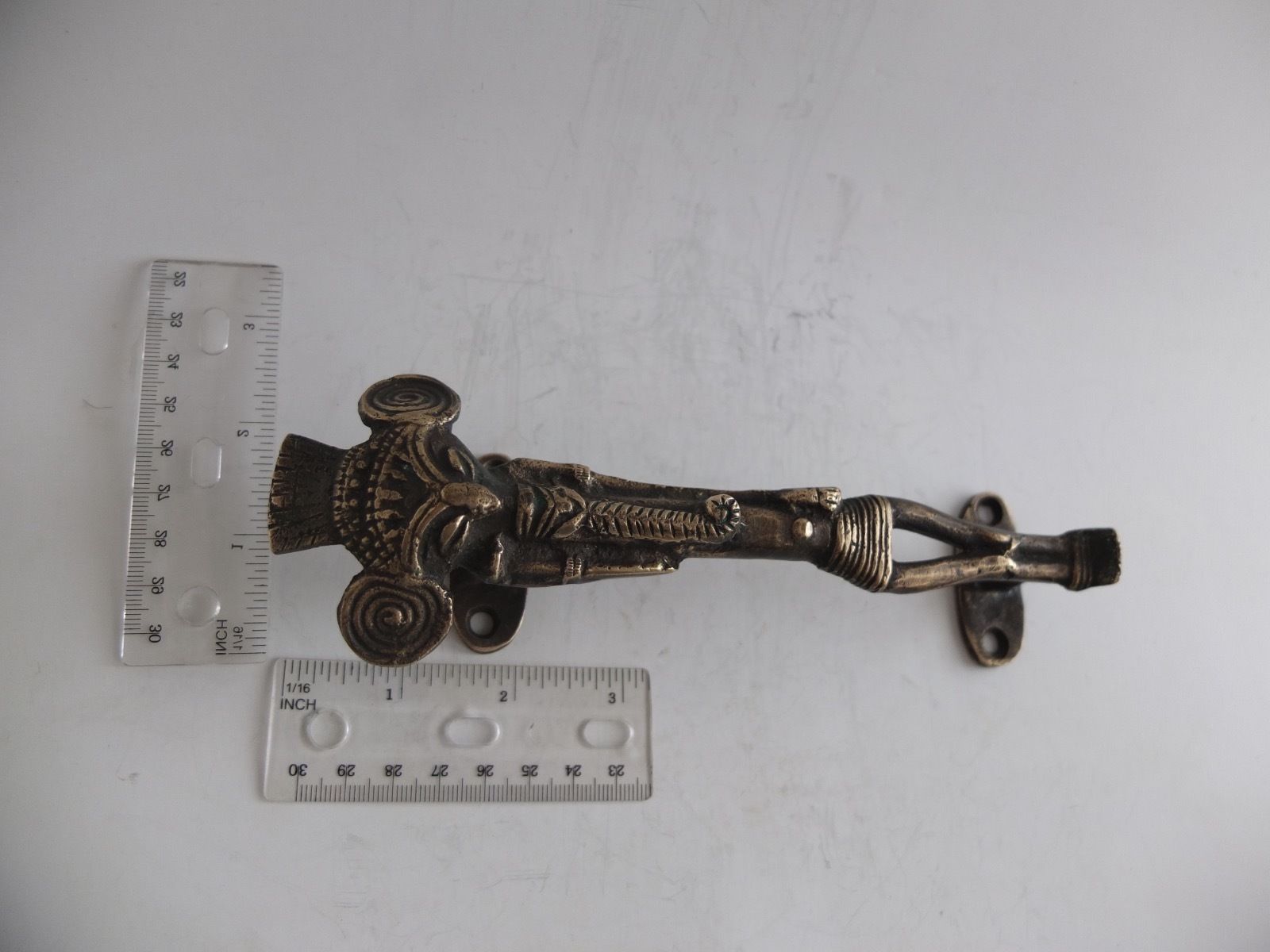 VINTAGE ANTIQUE STYLE ELEPHANT SOLID BRASS PAIR OF DOOR HANDLES PULLS