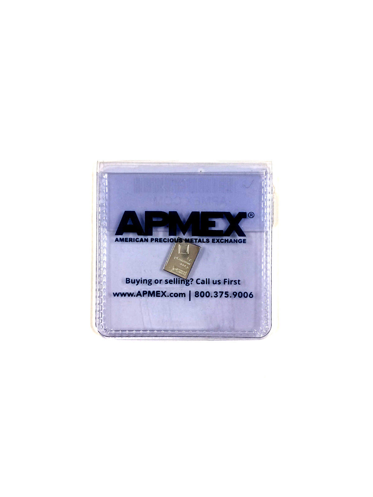 "APMEX" 1 Gram Platinum Bar Bullion - Valcambi - New