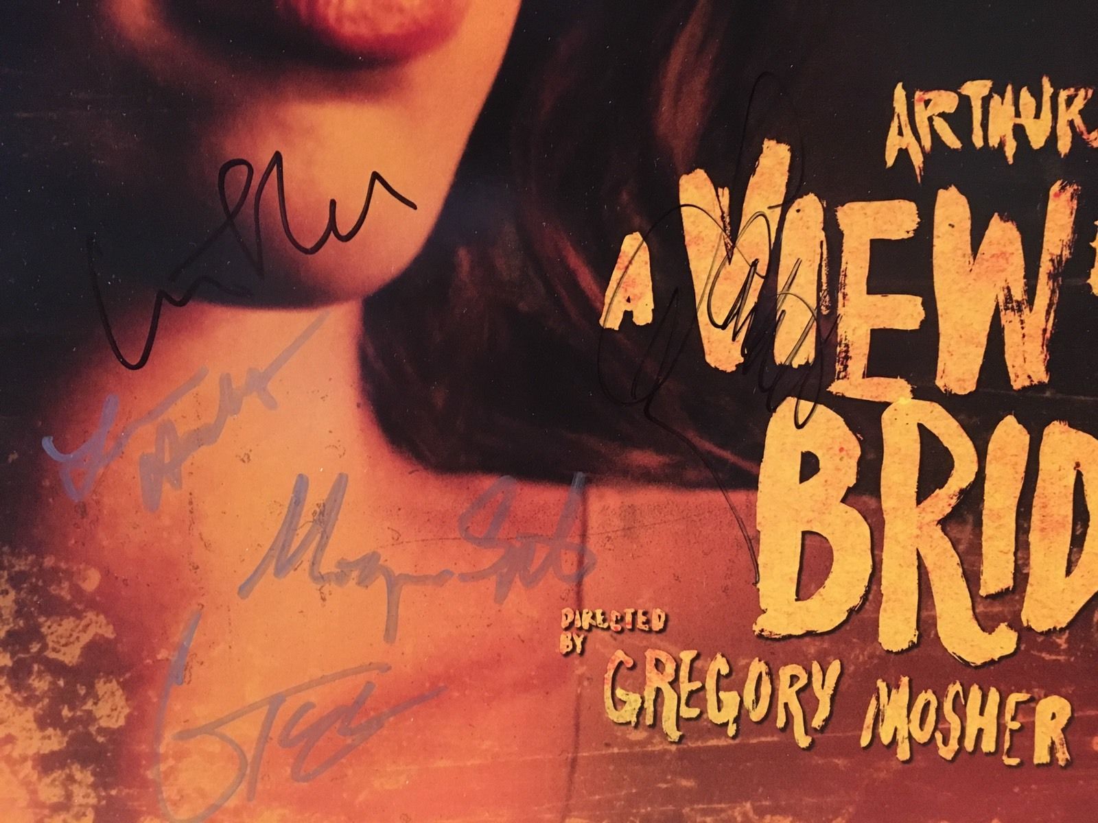 Scarlett Johansson Liev Schreiber Signed A VIEW FROM THE BRIDGE Broadway Poster