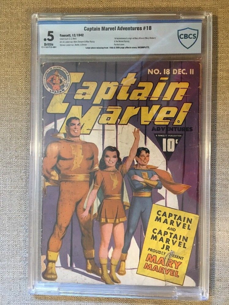 Captain Marvel Adventures #18 CBCS 0.5 1st App Mary Marvel - Fawcett