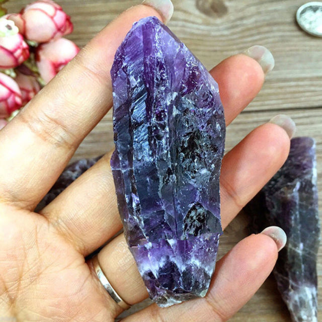 50g Natural Crystal Amethyst Rough Stone Craft Quartz Point Mineral Accessory