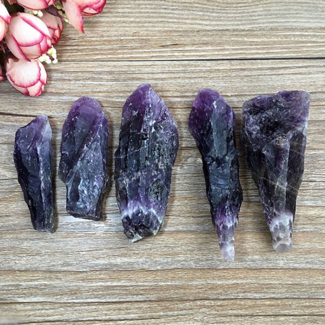 50g Natural Crystal Amethyst Rough Stone Craft Quartz Point Mineral Accessory