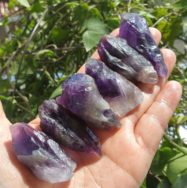 50g Natural Crystal Amethyst Rough Stone Craft Quartz Point Mineral Accessory