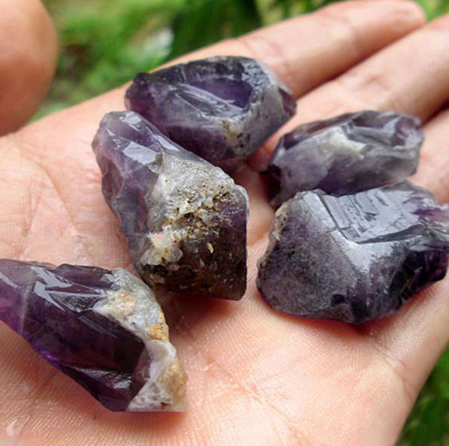 50g Natural Crystal Amethyst Rough Stone Craft Quartz Point Mineral Accessory