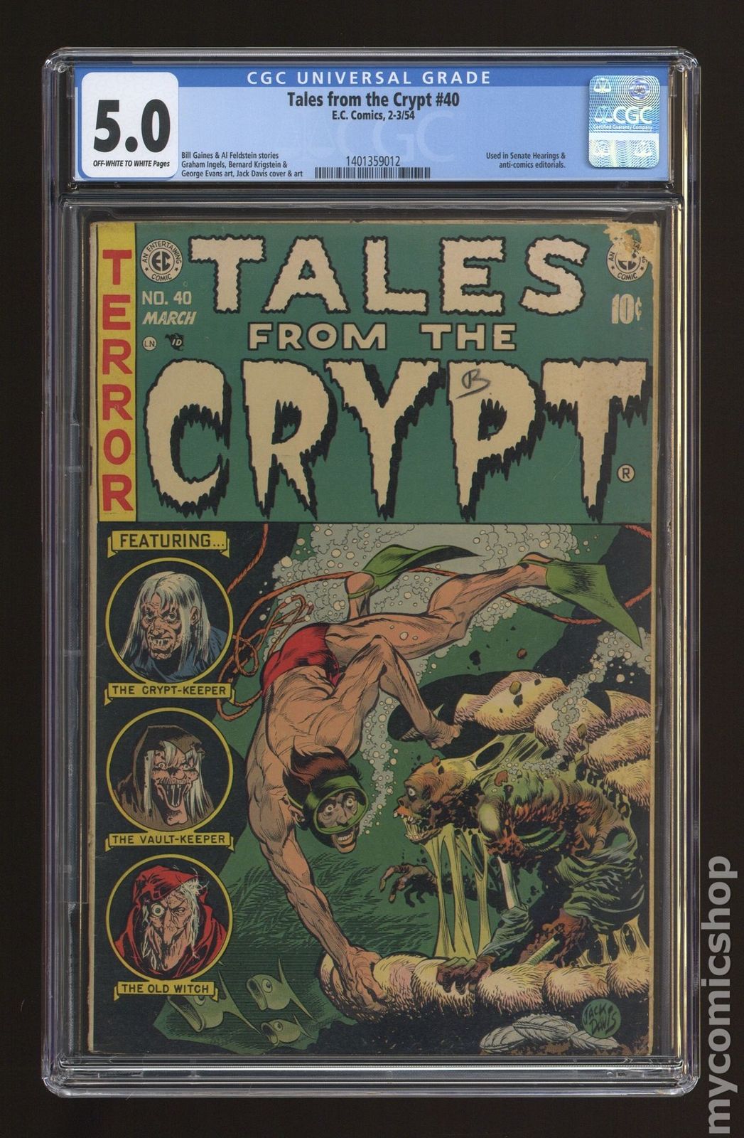 Tales from the Crypt (1950 E.C. Comics) #40 CGC 5.0 1401359012