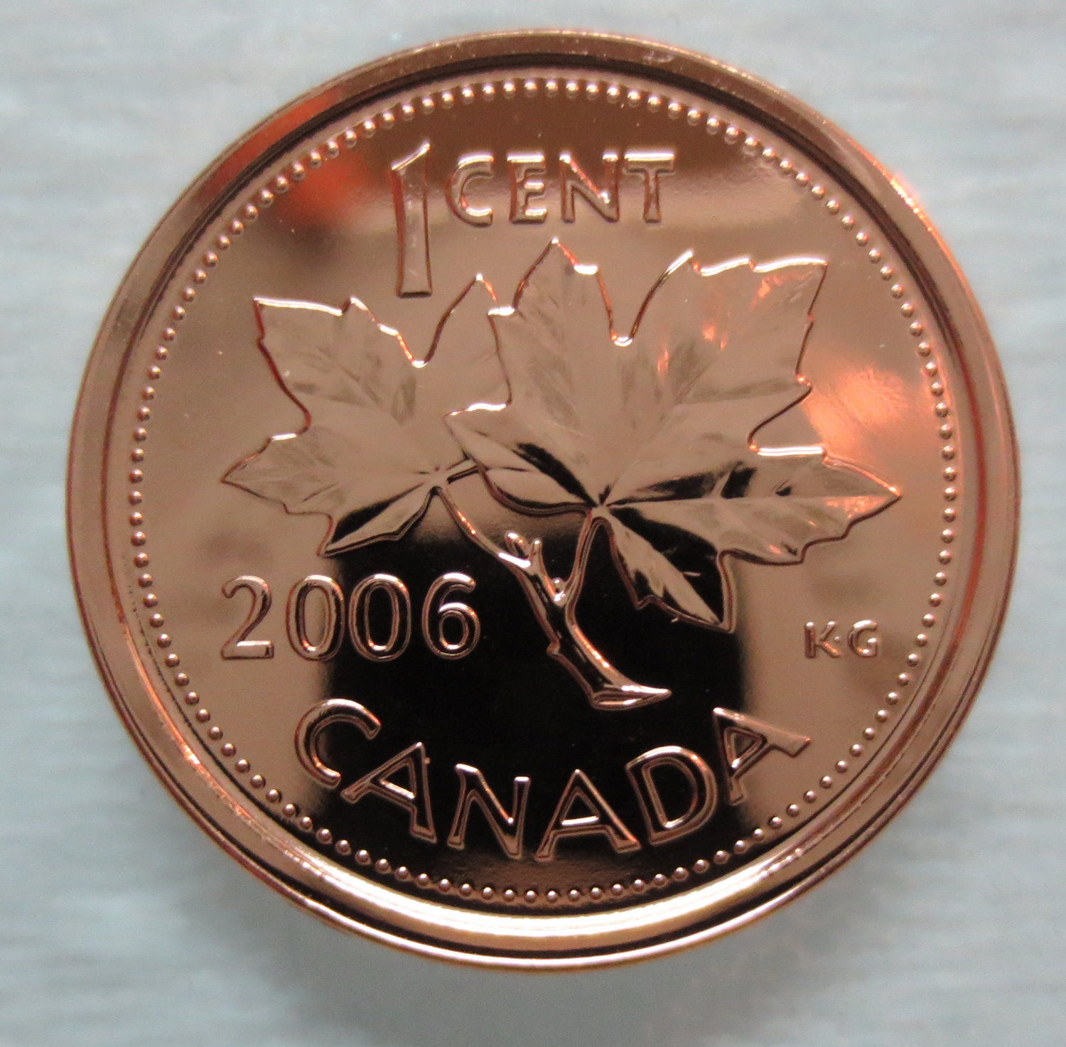 2006P CANADA 1 CENT STEEL PROOF-LIKE MAGNETIC PENNY - A