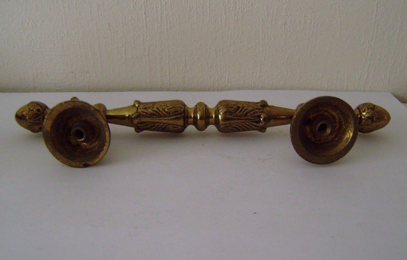 Victorian Brass Door Handle Shop Pull Church Architectural Antique Old Vintage