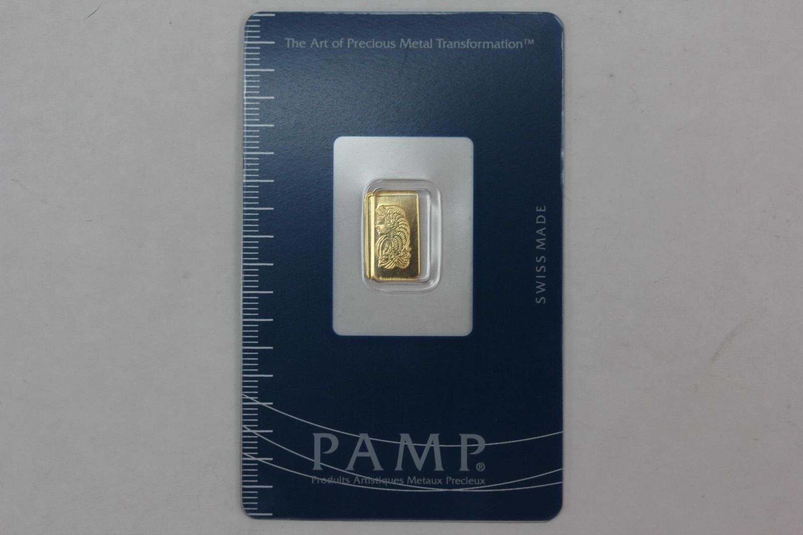 1 gram 999.9 Fine Gold Bar - Pamp Suisse Lady Fortuna In Sealed Assay Card