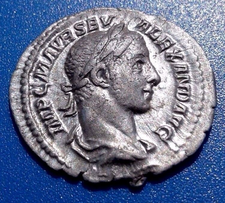 Severus Alexander. Beautiful Sharp Denarius. Ancient Roman Silver Coin. Graceful