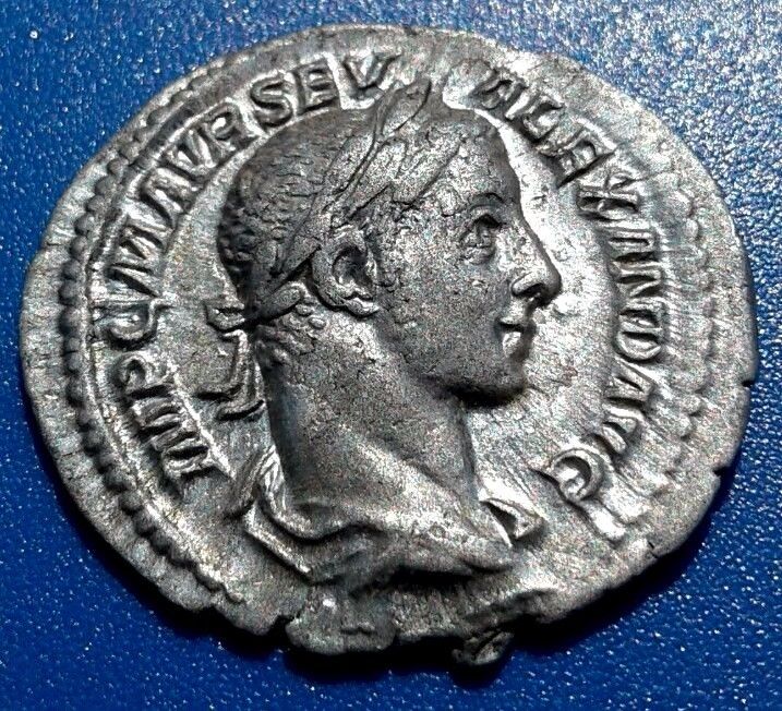 Severus Alexander. Beautiful Sharp Denarius. Ancient Roman Silver Coin. Graceful