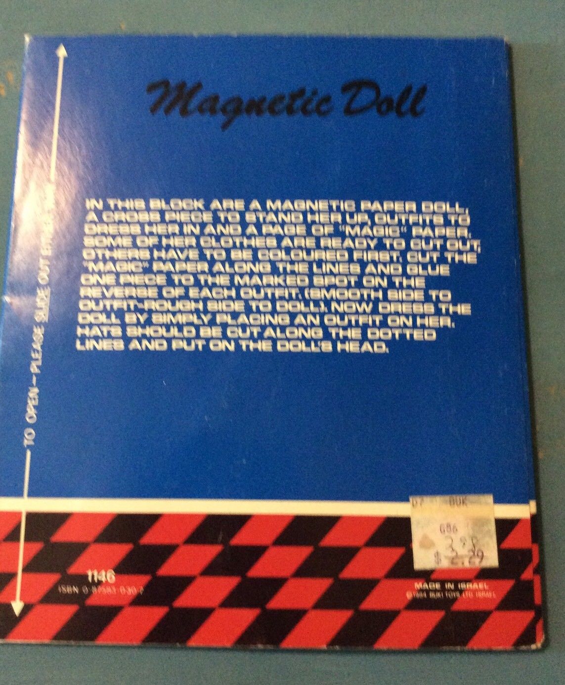 Vintage Magnetic Doll Buki Toys Israel 1984 Rare Import Sealed