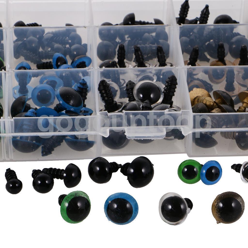 6-20mm Colorful Plastic Safety Eyes with BACKS for Teddy Bear Soft Toy DIY Craft