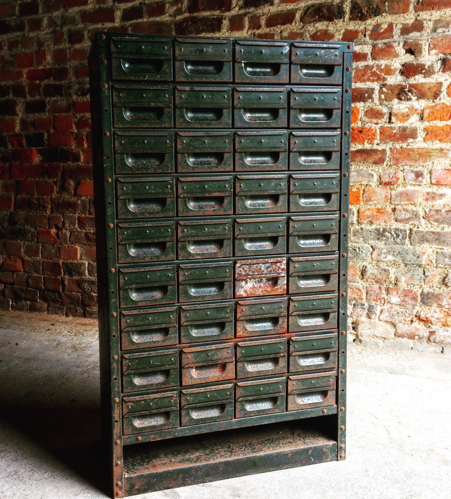 Fabulous Industrial Steel Chest Cabinet Mid Century 36 Drawers Loft Style Metal