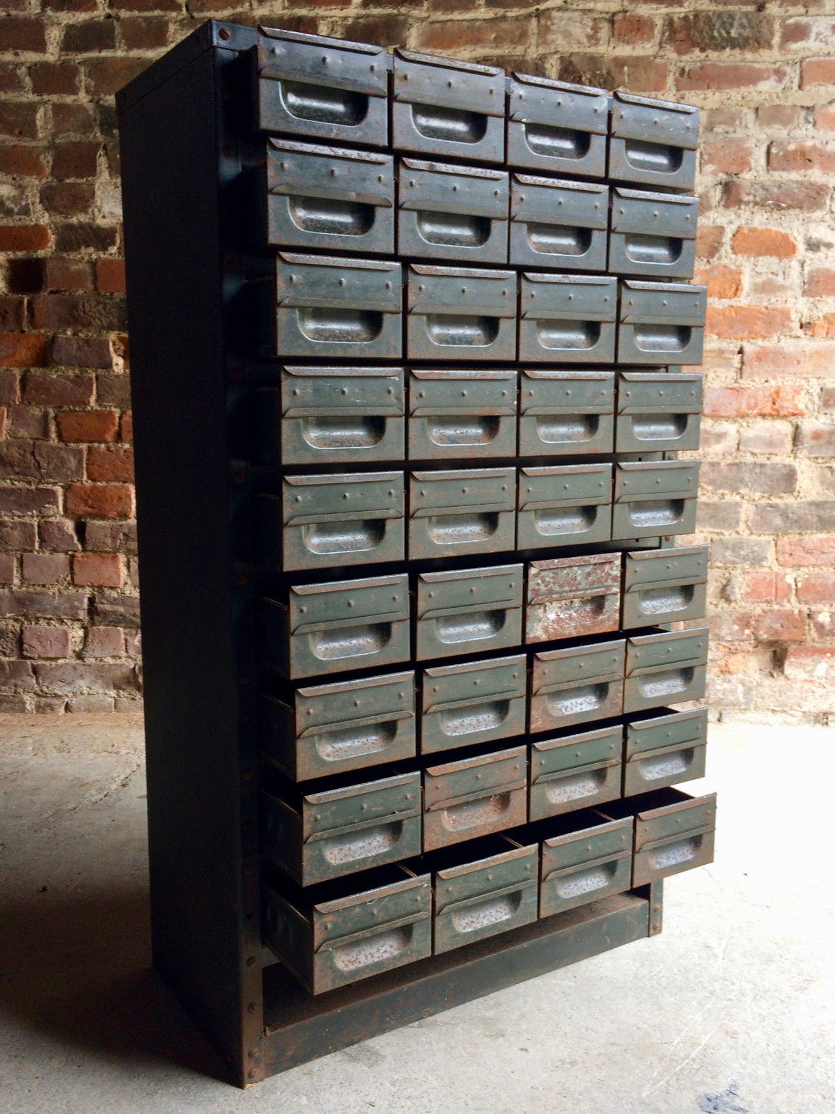 Fabulous Industrial Steel Chest Cabinet Mid Century 36 Drawers Loft Style Metal