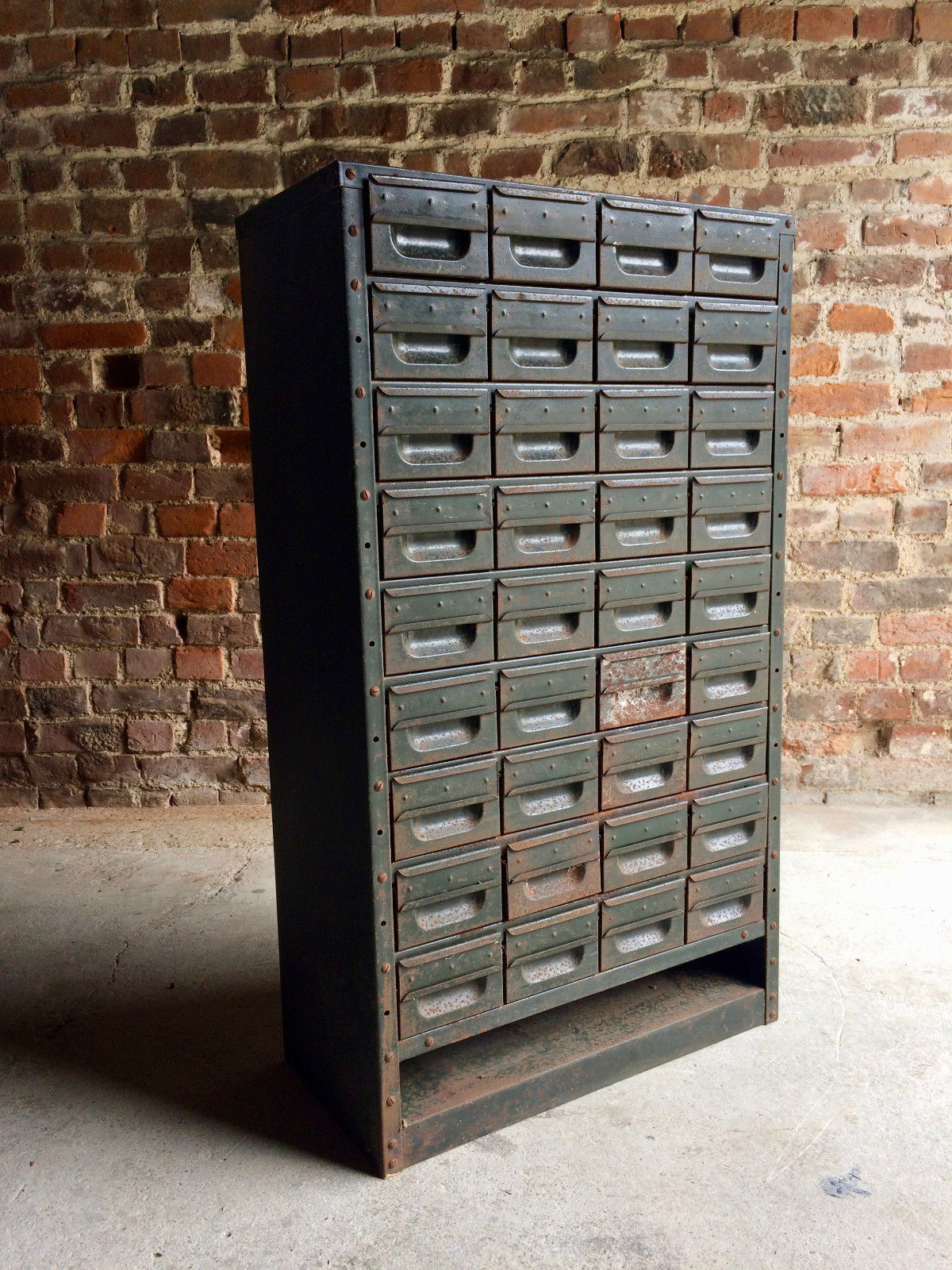 Fabulous Industrial Steel Chest Cabinet Mid Century 36 Drawers Loft Style Metal