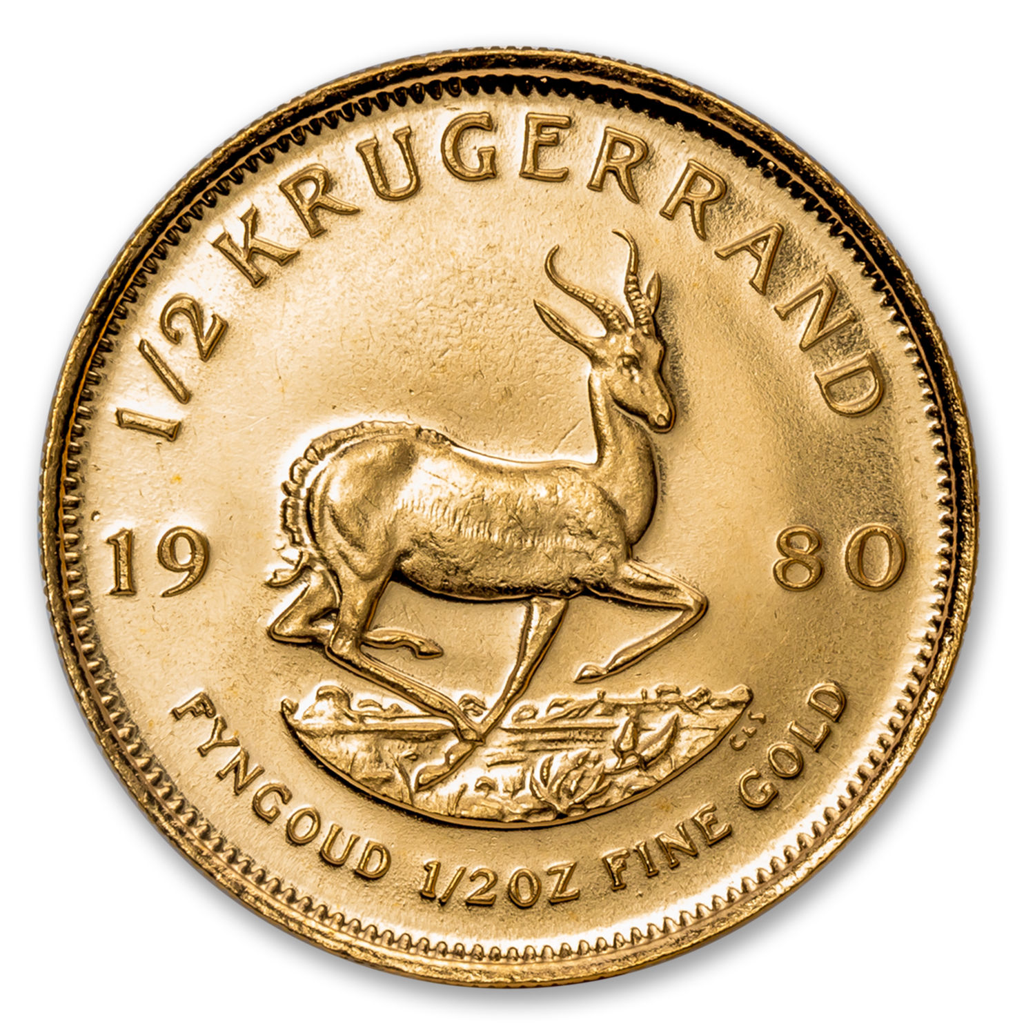 1980 South Africa 1/2 oz Gold Krugerrand BU - SKU #88135