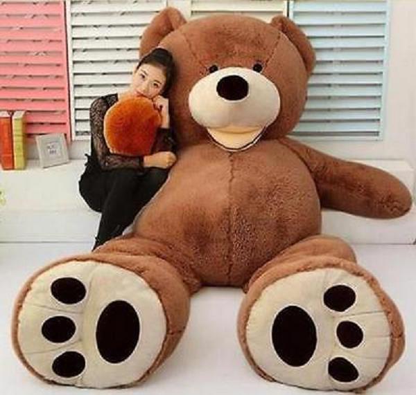 79'' SUPER HUGE big Teddy bear (ONLY COVER) PLUSH TOY SHELL (WITH ZIPPER) 200cm