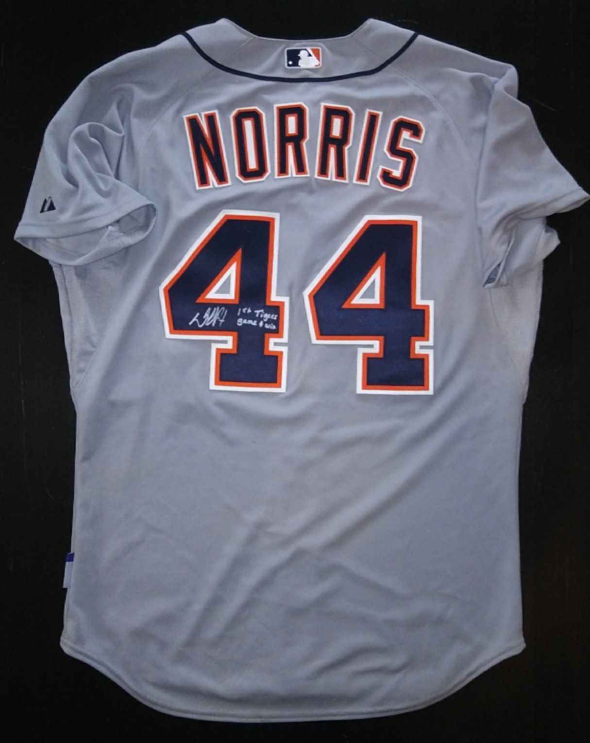 Daniel Norris Detroit Tigers Game Used Worn Jersey MLB Authenticated 2015 Signed