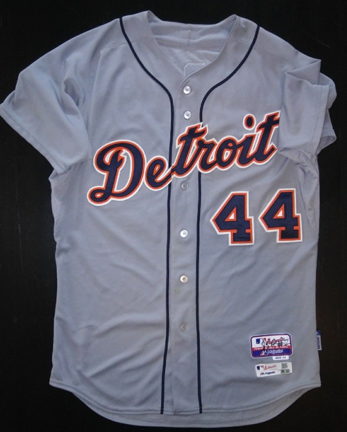 Daniel Norris Detroit Tigers Game Used Worn Jersey MLB Authenticated 2015 Signed