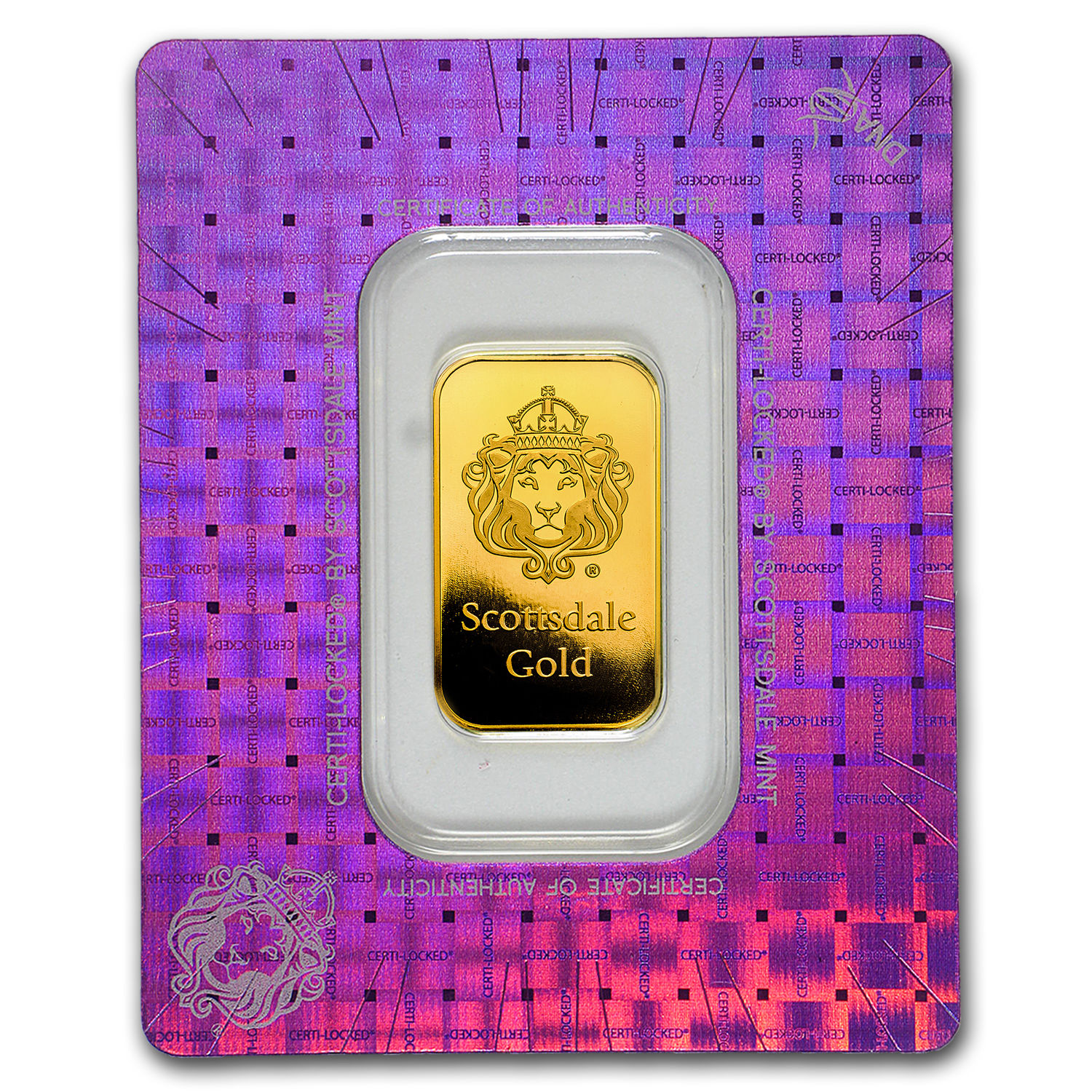 10 gram Gold Bar - Scottsdale Mint (In Certi-Lock® Assay) - SKU #97643