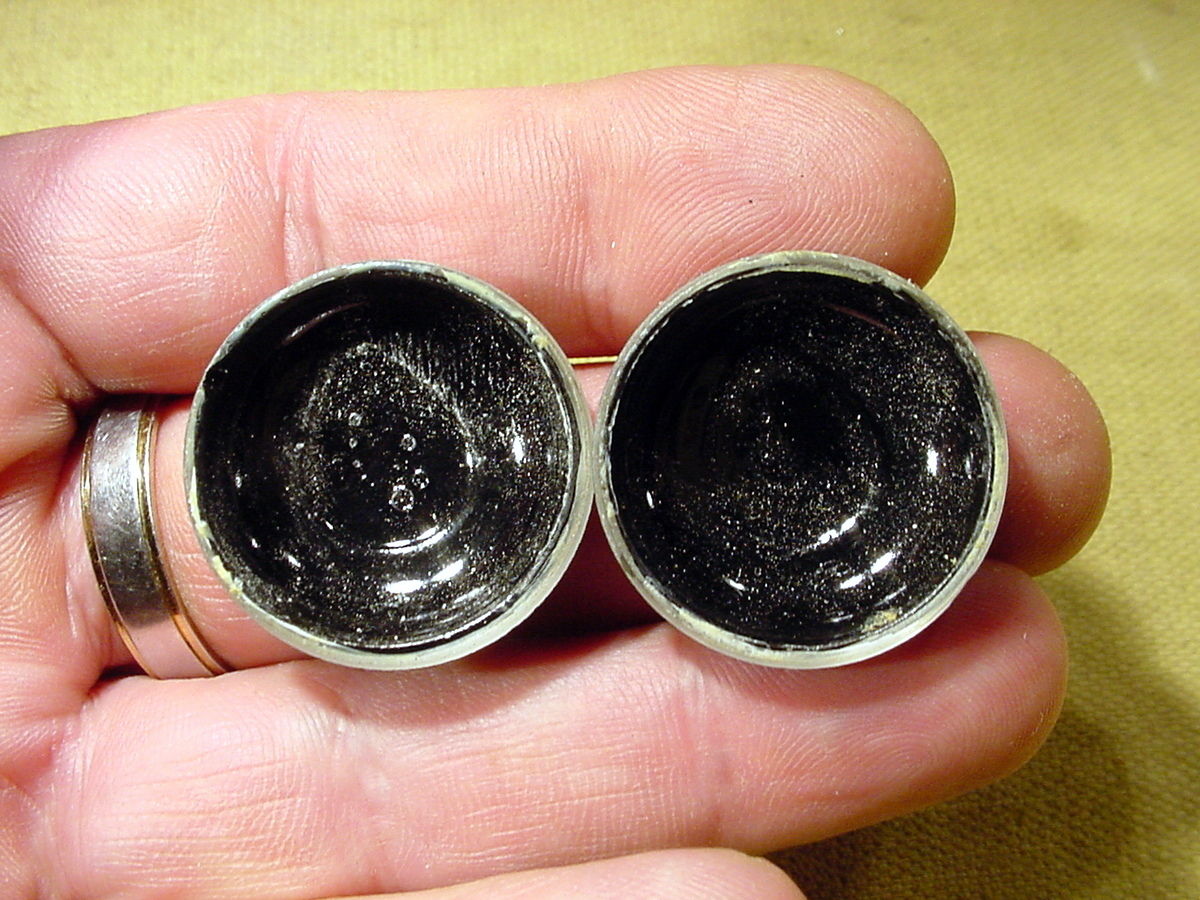 a pair vintage solid Glass Eyes size 28 mm teady bear taxidermy age 1910 A 1100