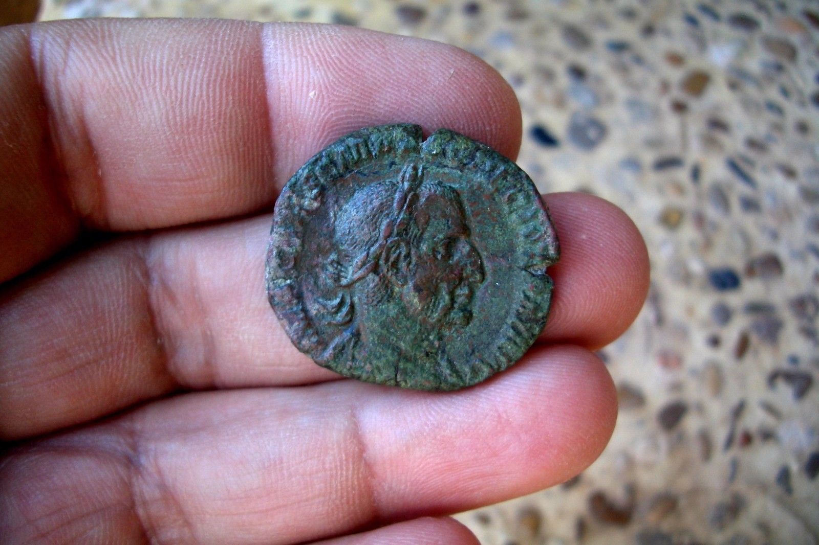 A66* UNCOMMON SESTERTIUS TRAJAN DECIUS NICE UNCLEANED GREEN PATINA