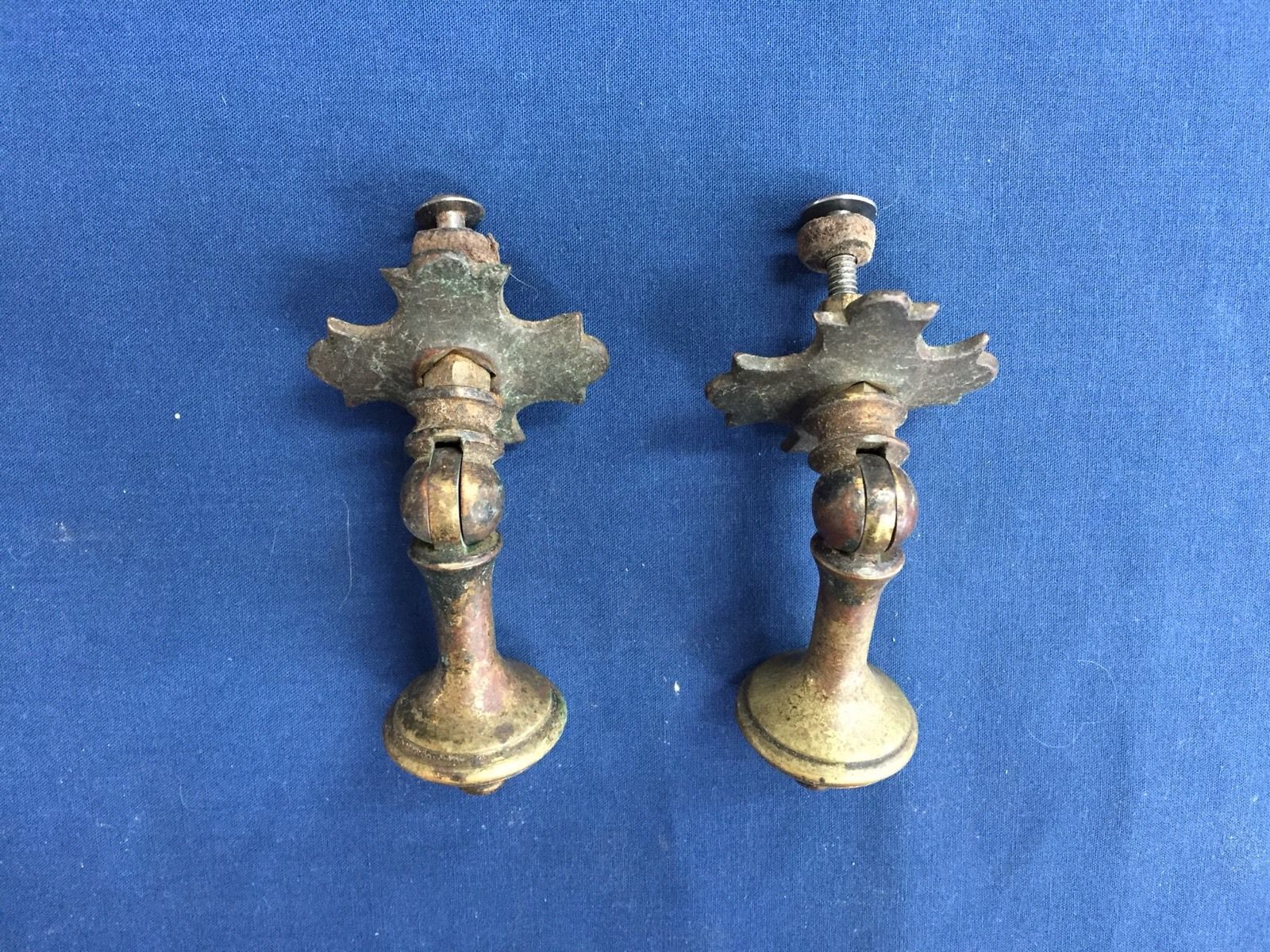 Set of 2 Antique Vintage Victorian Tear Drop Drawer Pull Handles