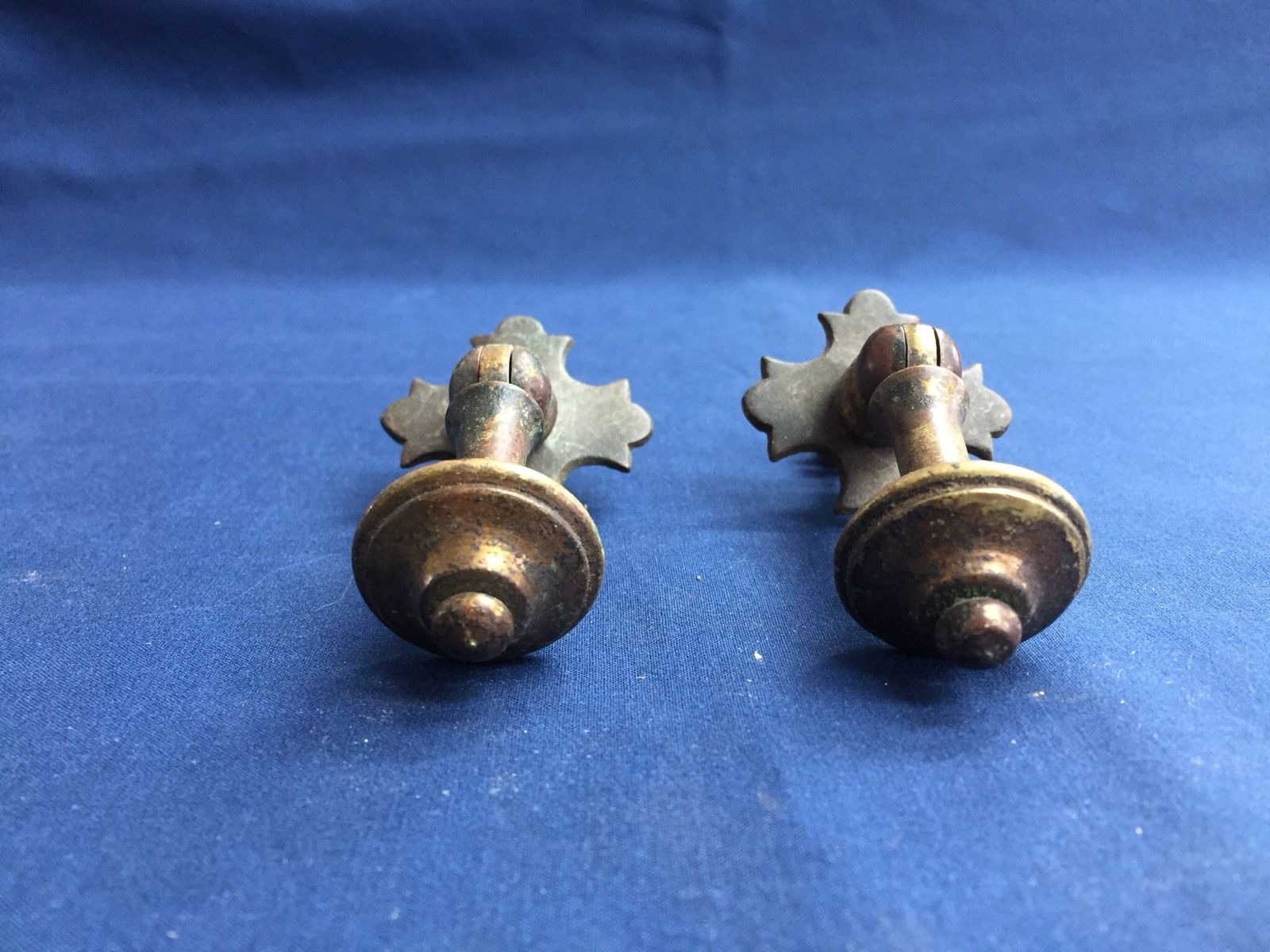 Set of 2 Antique Vintage Victorian Tear Drop Drawer Pull Handles