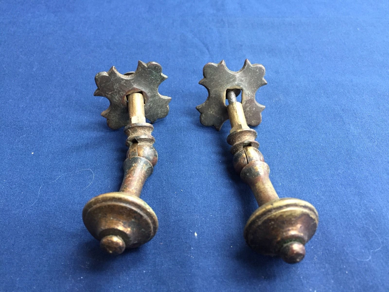 Set of 2 Antique Vintage Victorian Tear Drop Drawer Pull Handles