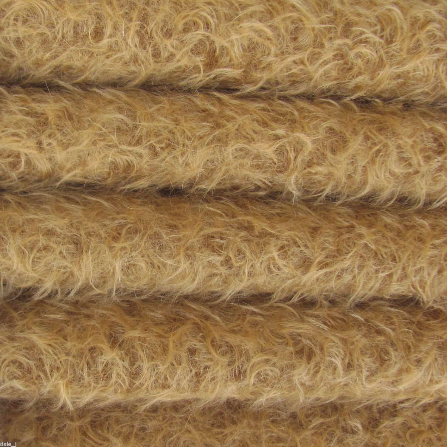 1/4 yd 325S/CM Antq. Honey INTERCAL 5/8" Semi-Sparse Curly Matted Mohair Fabric