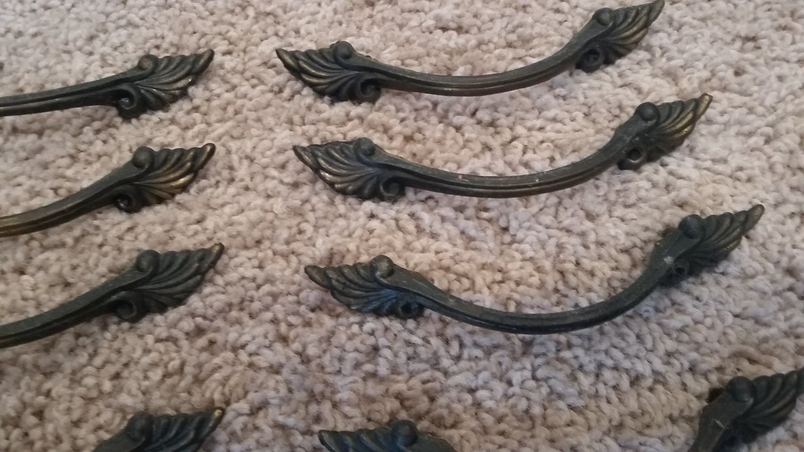 LOT OF 16   VINTAGE  BRONZE 4.5" DRAWER PULLS