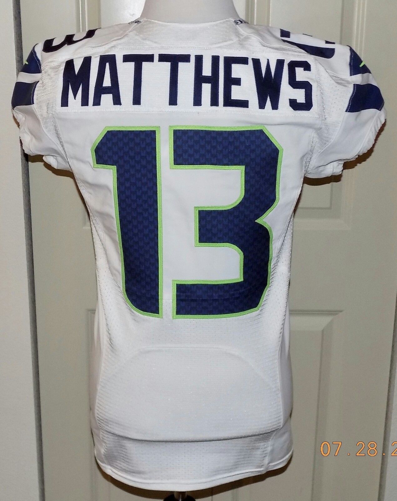 13CHRIS MATTHEWS, NIKE, Team Issued, COA, SEATTLE SEAHAWKS JERSEY 40 SKILL