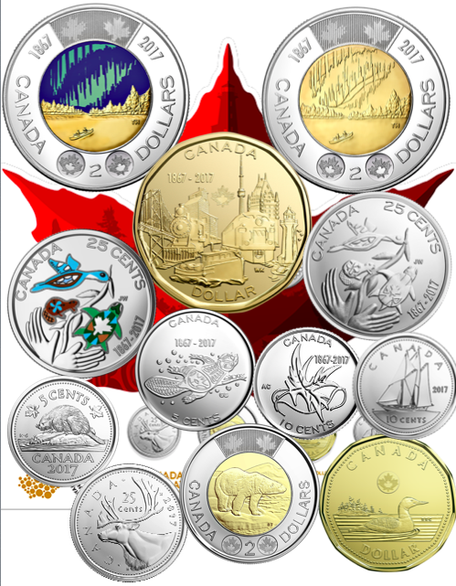 2017 Canada150th Uncirculated 12Coin Set WORLD'S 1ST CLASSIC V.S. WINNING DESIGN