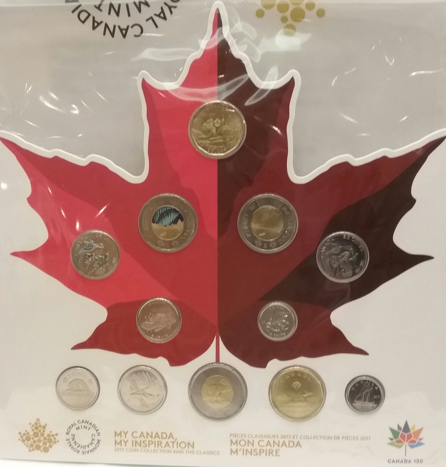 2017 Canada150th Uncirculated 12Coin Set WORLD'S 1ST CLASSIC V.S. WINNING DESIGN