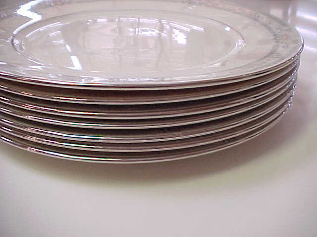 7 Lenox Made In USA Dinner Plates 10.7/8" Charleston Pattern