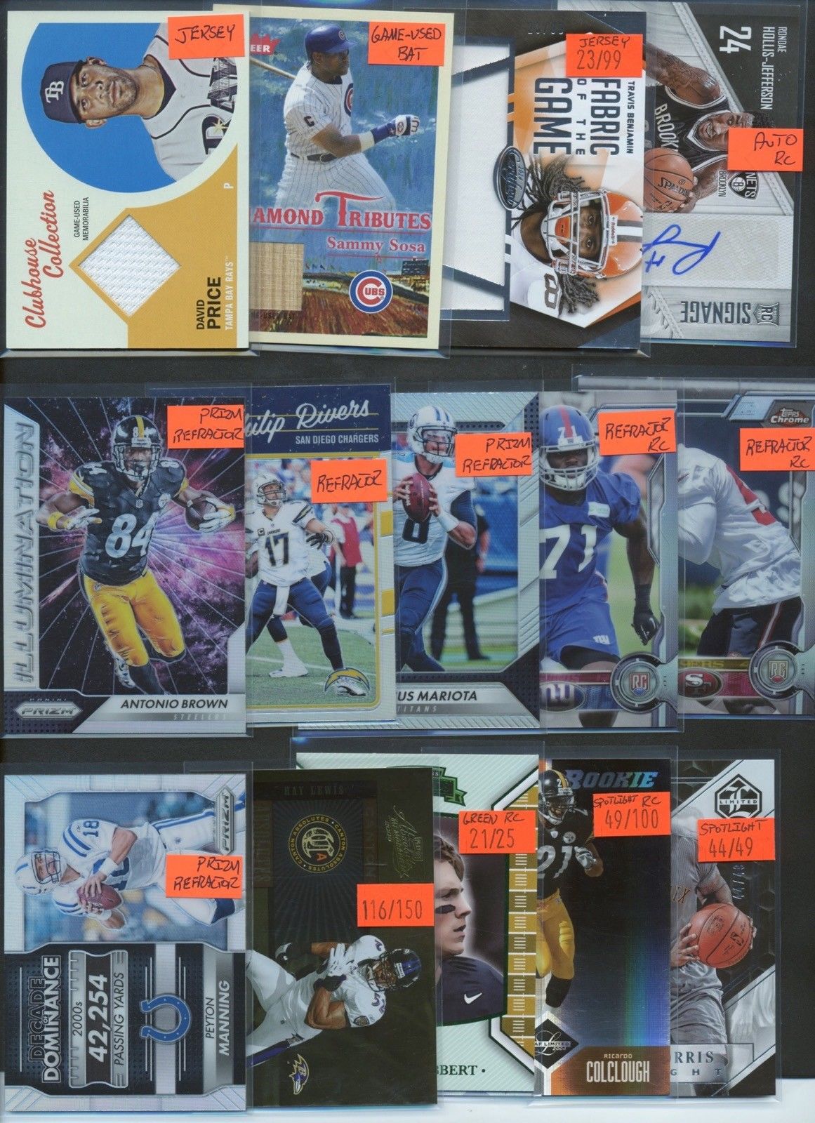 HUGE 2,000 CARD PATCH AUTO JERSEY #’D ROOKIE INSERT SPORTS CARD COLLECTION LOT 