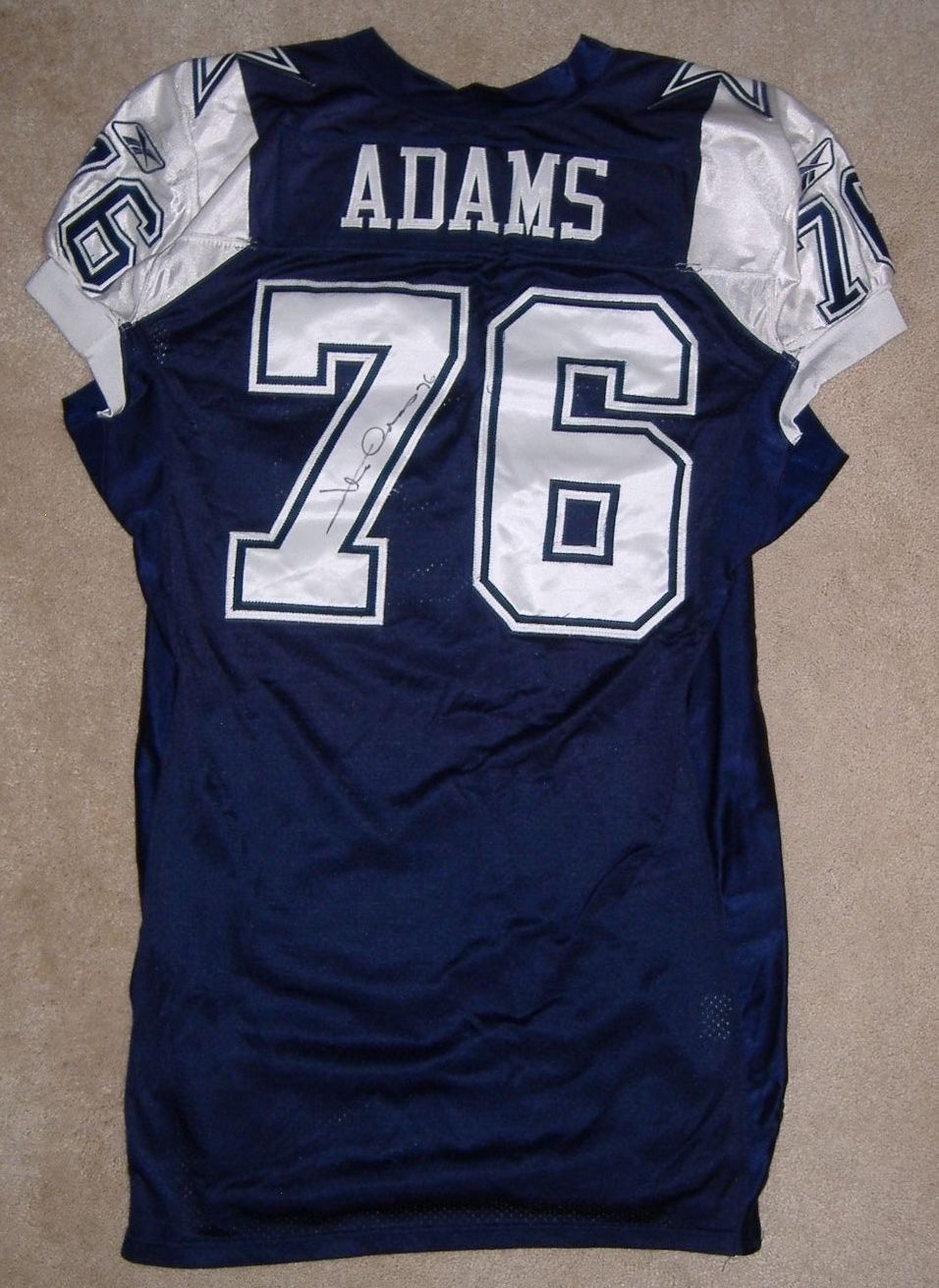 2002 FLOZELL ADAMS DALLAS COWBOYS GAME ISSUED JERSEY THROWBACK THANKSGIVING USED