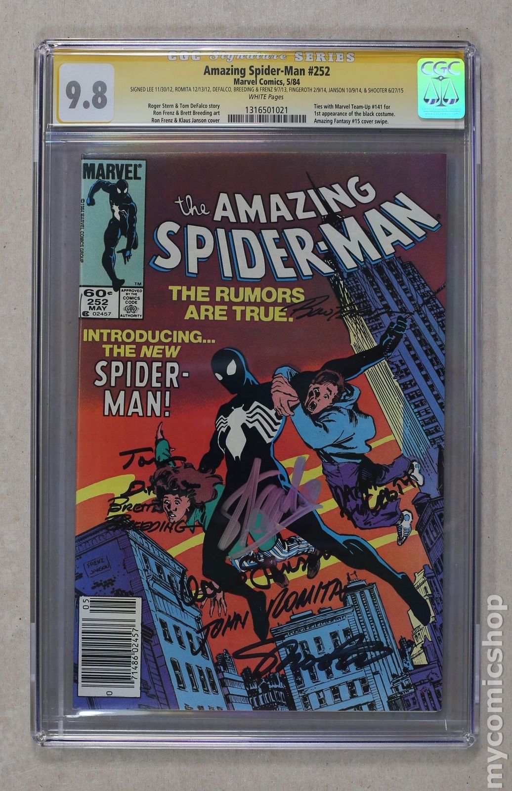 Amazing Spider-Man (1963 1st Series) #252 CGC 9.8 SS 1316501021