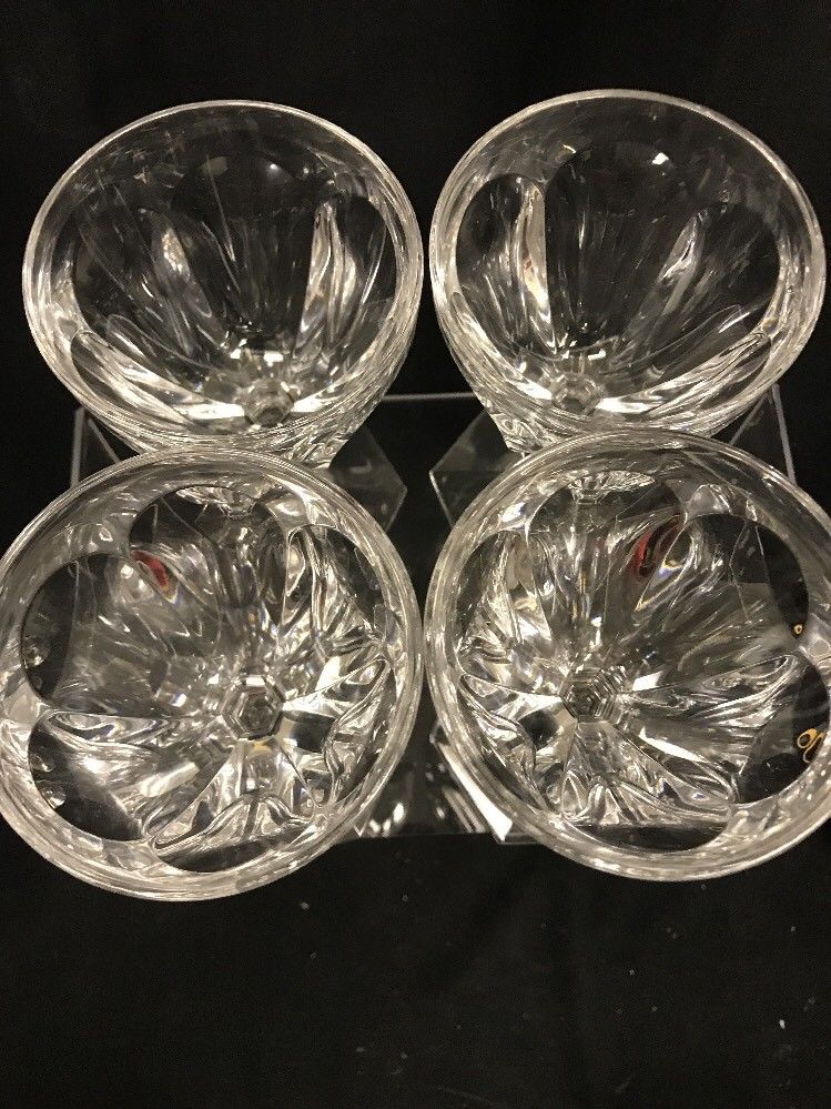 Set of 4 Baccarat France Harcourt Crystal Glasses 5 1/4"