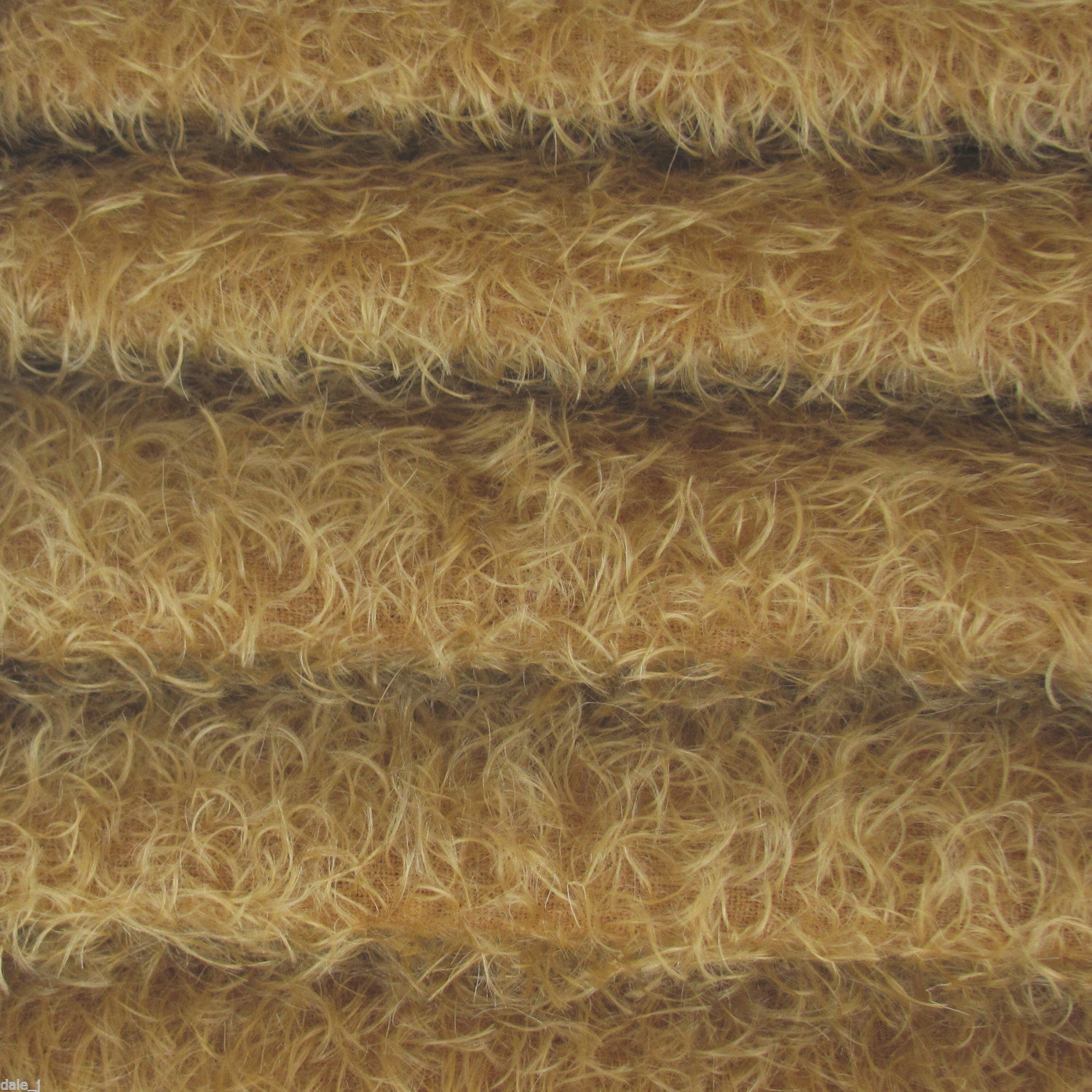 1/4 yd 325S/CM Honey Tan INTERCAL 5/8" Semi-Sparse Curly Matted Mohair Fabric