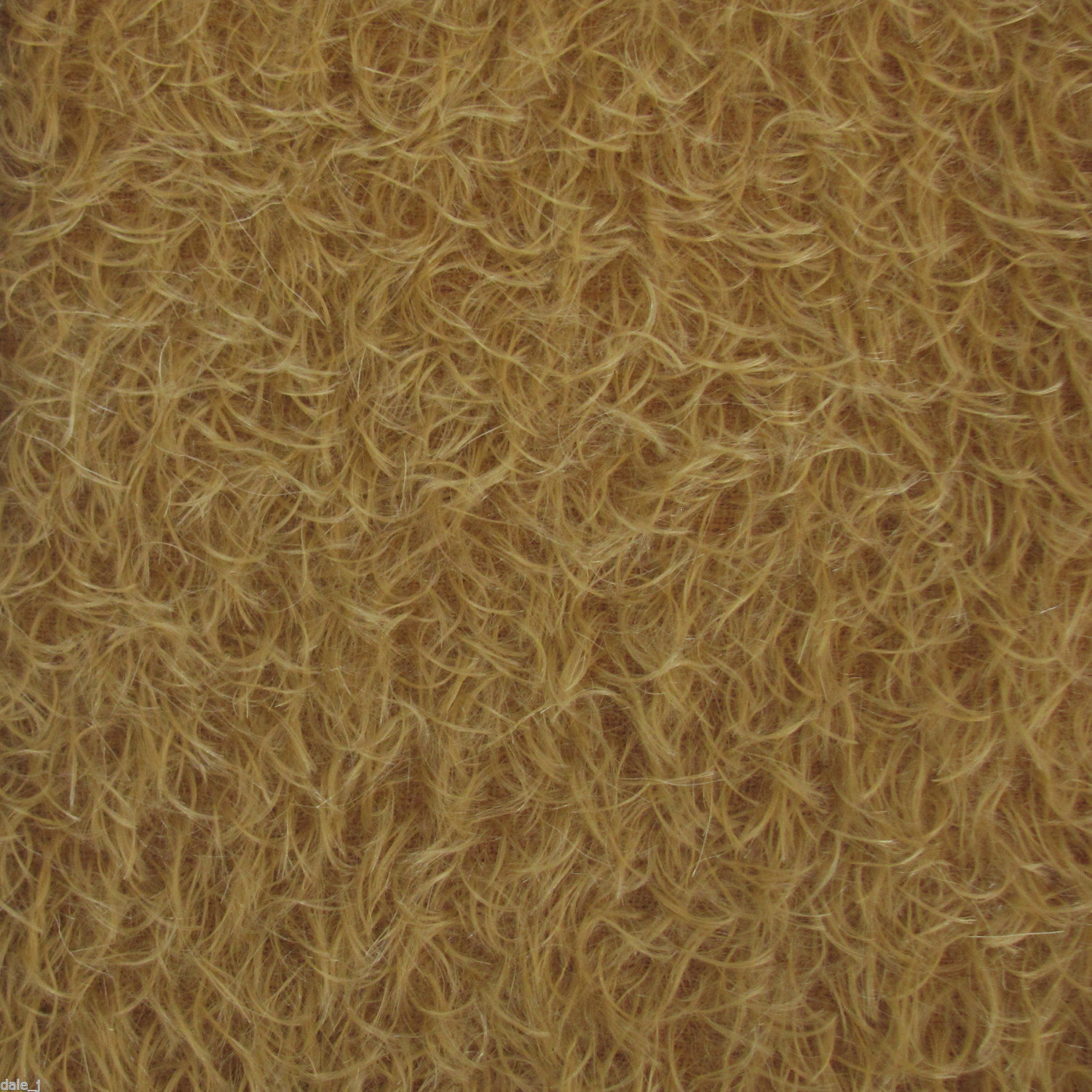 1/4 yd 325S/CM Honey Tan INTERCAL 5/8" Semi-Sparse Curly Matted Mohair Fabric