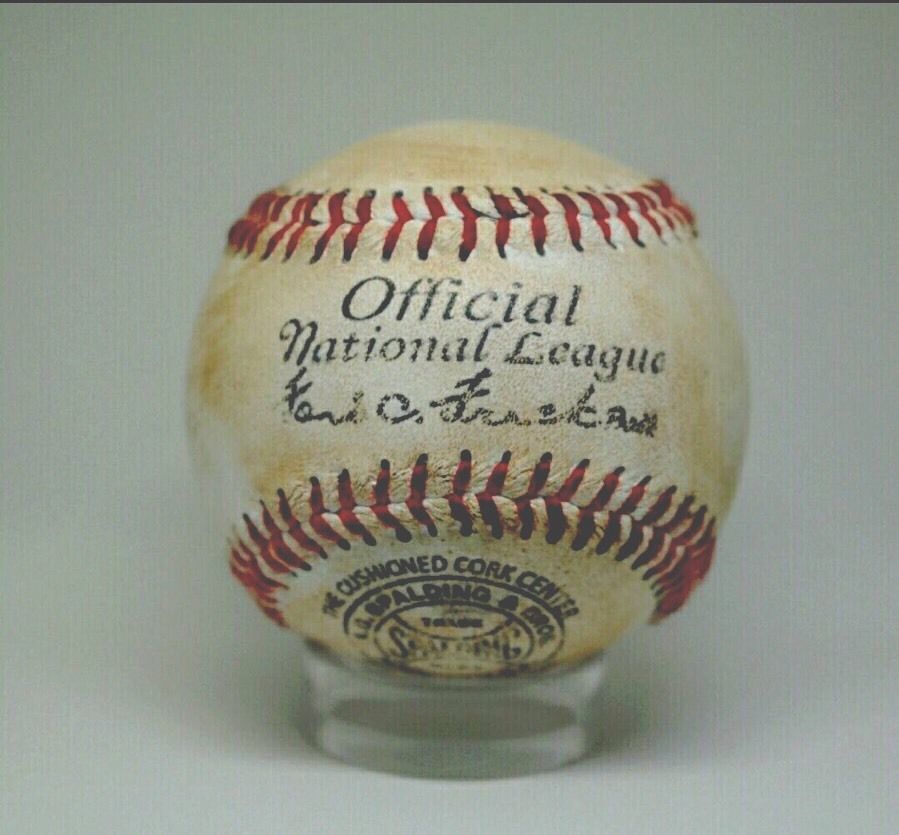 Lou Gehrig Replica Autographed 1930's Style ONL Baseball.