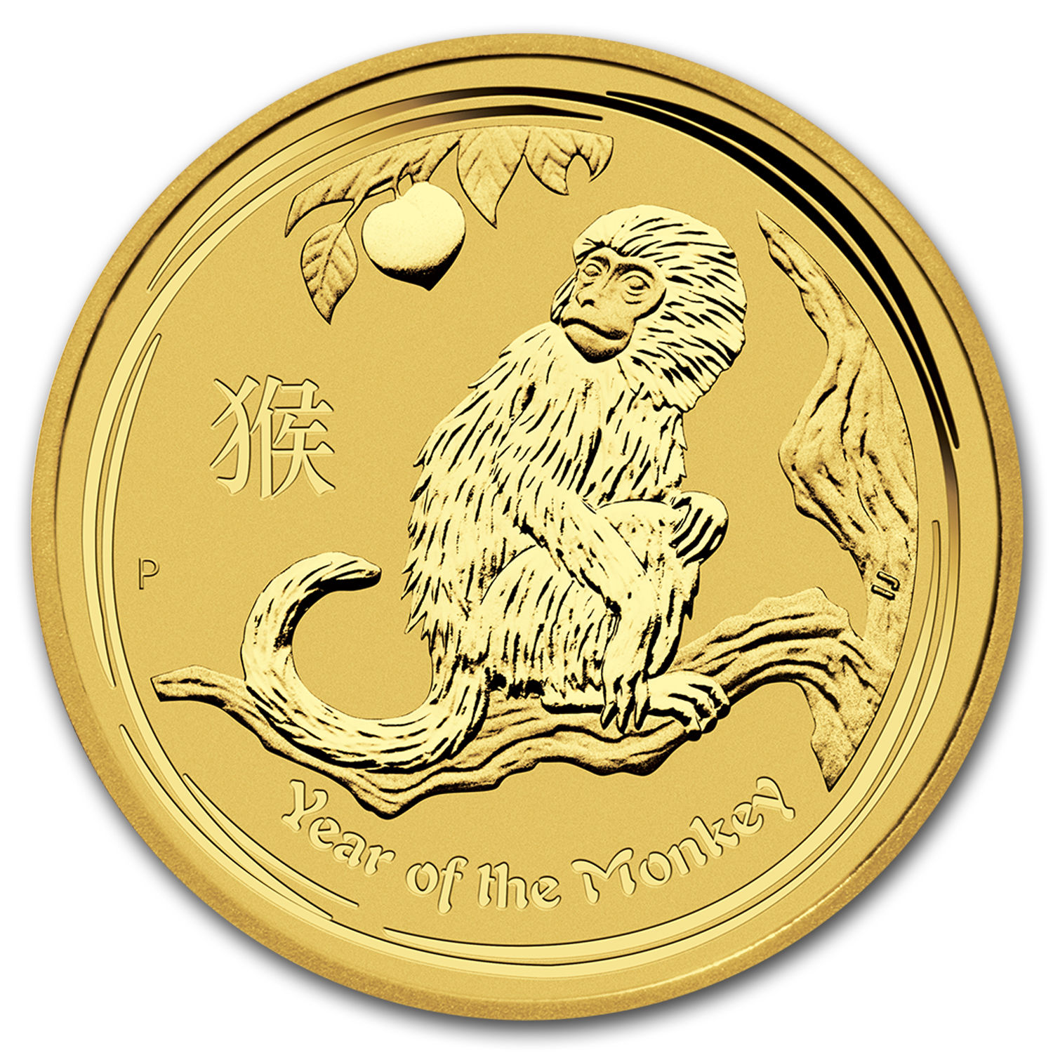 2016 Australia 1 oz Gold Lunar Monkey BU - SKU #92751