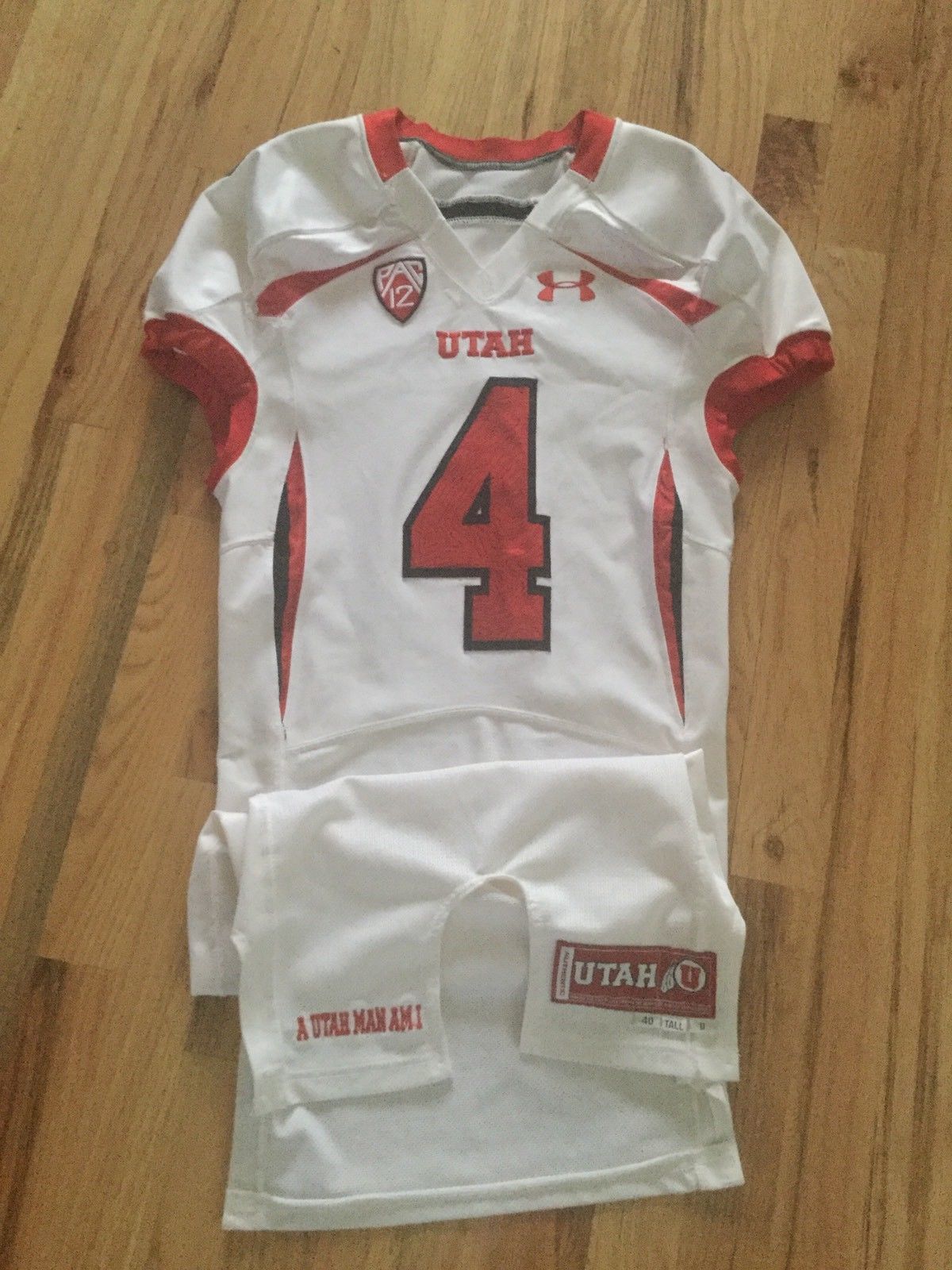 2011 Brian Blechen Utah Utes Game Worn Used FOOTBALL JERSEY Under Armour